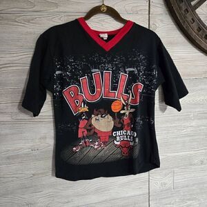 Chicago Bulls Looney Toons Vintage NBA Basketball Shirt Youth SZ L/XL 1990s